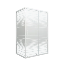 Triton Душевое ограждение Фьюжн 100x80 см, белое/узор полосы Щ0000045120