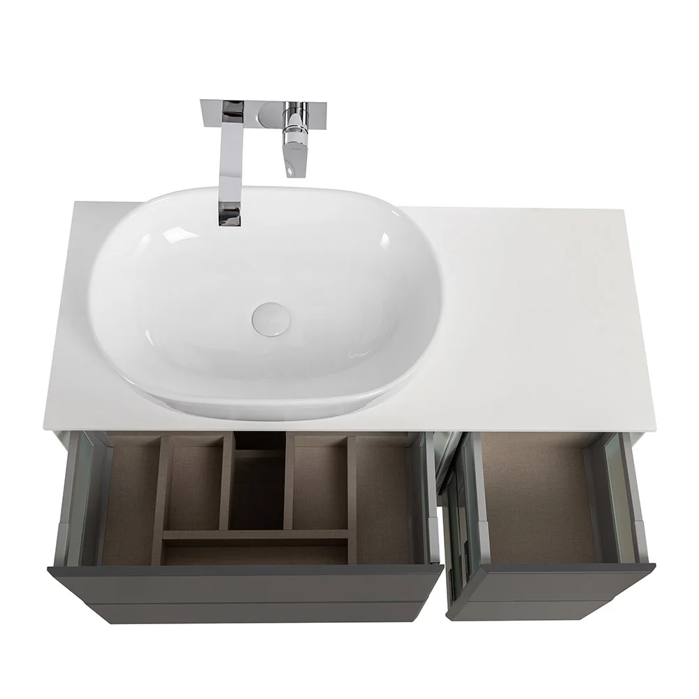 Приобрести cezares тумба со столешницей подвесная bellagio 106 см grigio nuvola, серая 55301