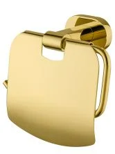 Держатель для туалетной бумаги с крышкой WONZON & WOGHAND FIRST, Глянцевое золото (WW-8426-LG)