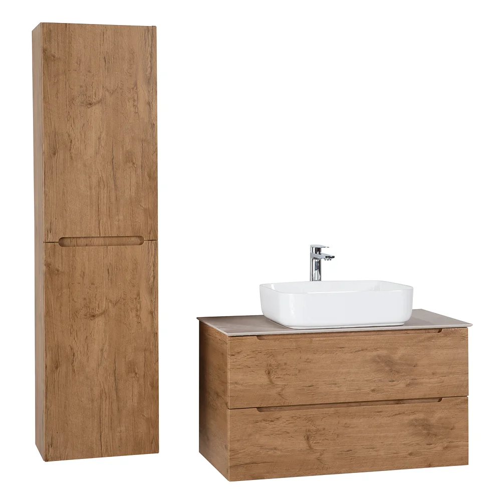 Приобрести belbagno тумба со столешницей etna 80 см, подвесная rovere nature