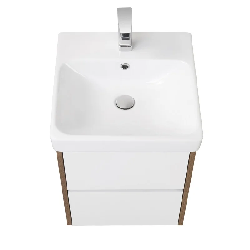 Приобрести акватон тумба c раковиной сканди 45 белый/дуб рустикальный
