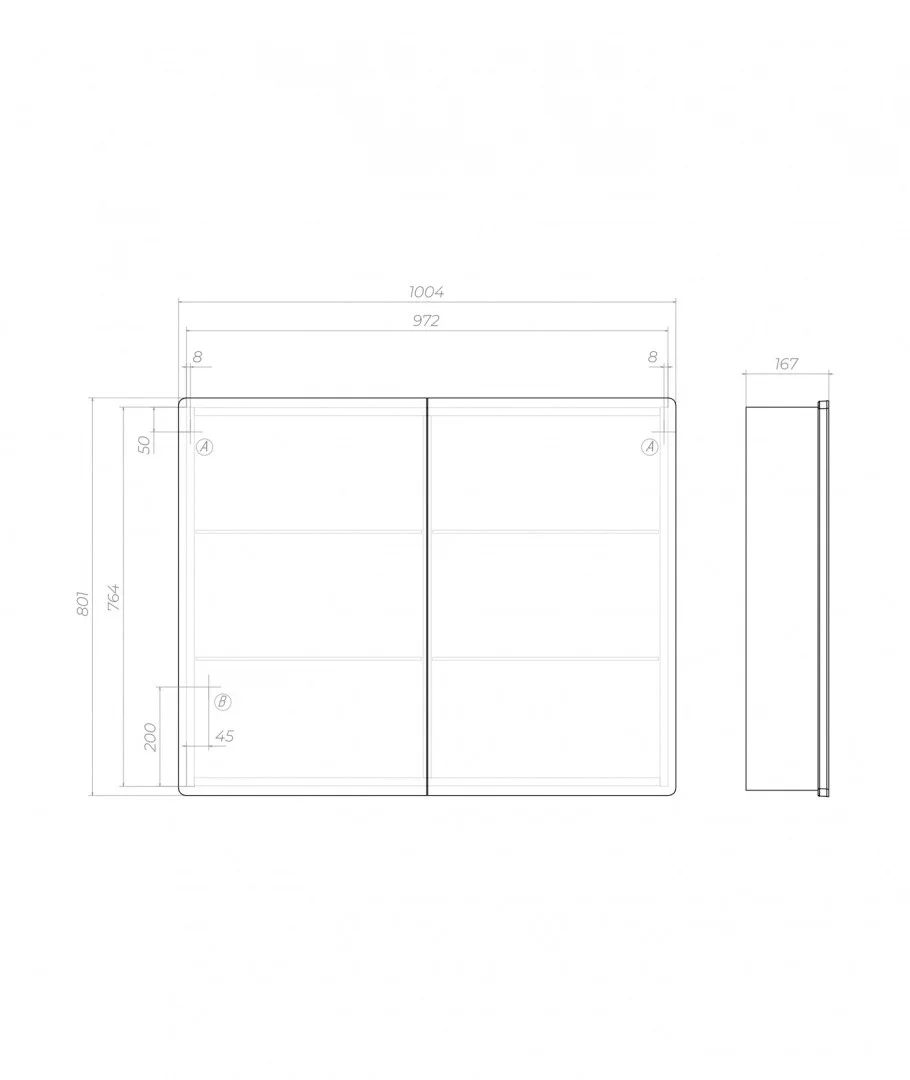 Приобрести vigo зеркало-шкаф geometry 100 см, сенсорное включение подсветки, белое zsh.geo.100.el