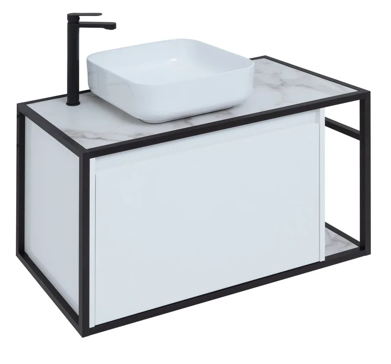 Приобрести aquanet тумба со столешницей nova lite loft 90 см, l белая