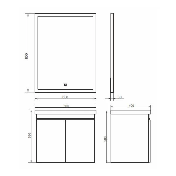 Приобрести сomforty тумба с раковиной осло 60 дуб тёмно-коричневый