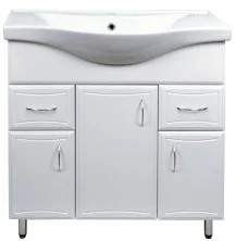 Loranto Тумба напольная с раковиной Коралл-80/2 80х85 см , белая (CS00070754)