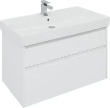 Aquanet Тумба с раковиной Nova Lite 100 см, (SLIM SYNERGY) дуб рошелье, 2 ящика