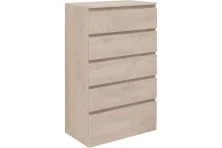 Aquanet Комод Сканди 70x40 см, Дуб эдгрейн (5 ящиков)