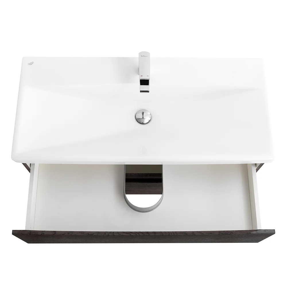 Приобрести belbagno тумба с раковиной marino-cer 90 см, подвесная rovere nature grigio, белая раковина