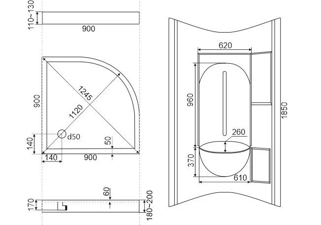 Приобрести поддон акриловый bas плуто 90х90 см
