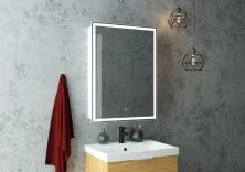 Continent Зеркало шкаф с подсветкой Allure 60х80 см, сенсорный включатель, правосторонее,белое