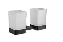 Стакан для зубных щеток двойной Vieir V5006C черный