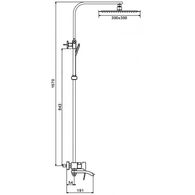 Приобрести gappo душевая система g2407-6 с изливом, черный 28981