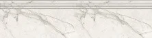 Ступень Kerranova Marble Trend 294x1200 мм, MR, Carrara / Каррара, белый