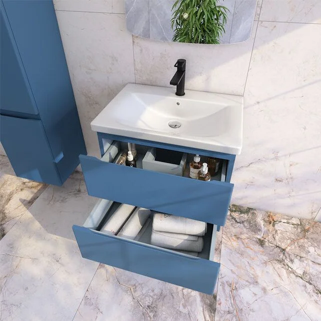 Приобрести caprigo тумба с раковиной forte -smalty 65 см, синяя, эмаль