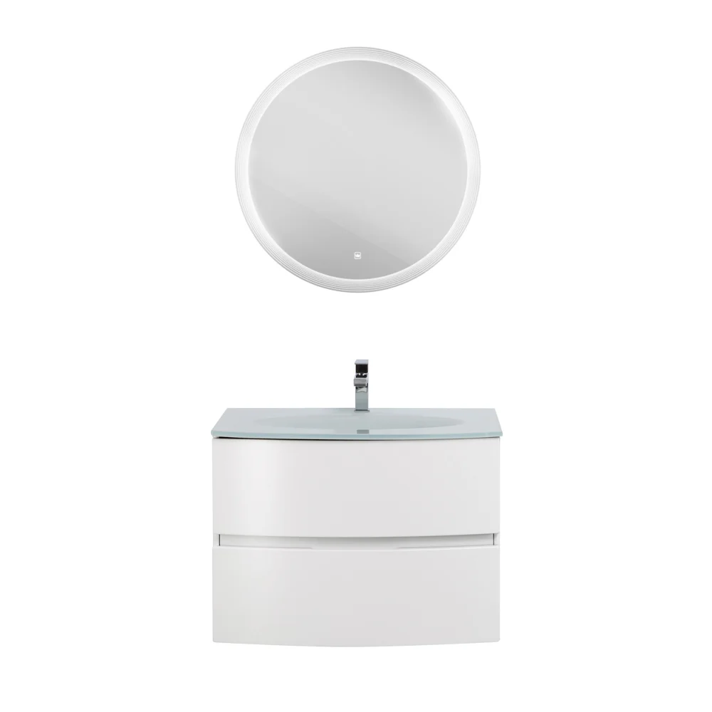 Приобрести cezares тумба подвесная с раковиной elettra 75 см bianco opaco, стекло, белая 55521