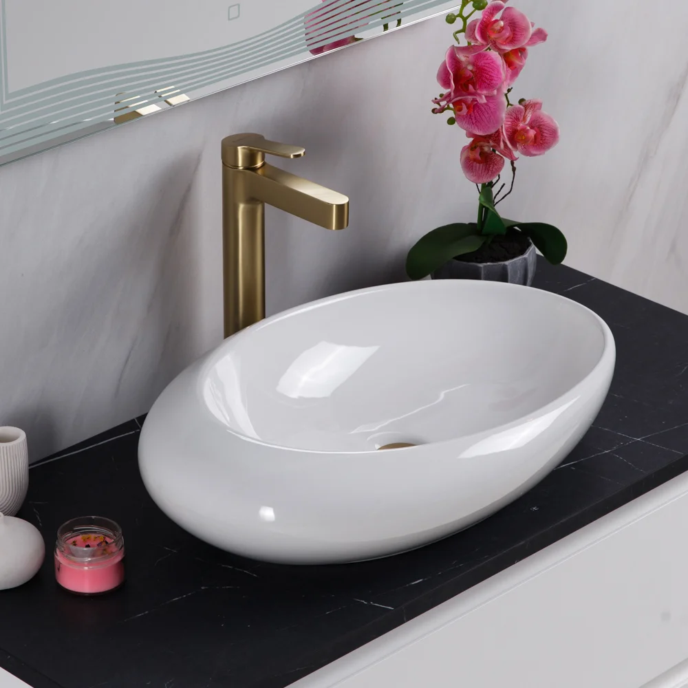 Приобрести belbagno накладная раковина 37х58 см, белая bb1396