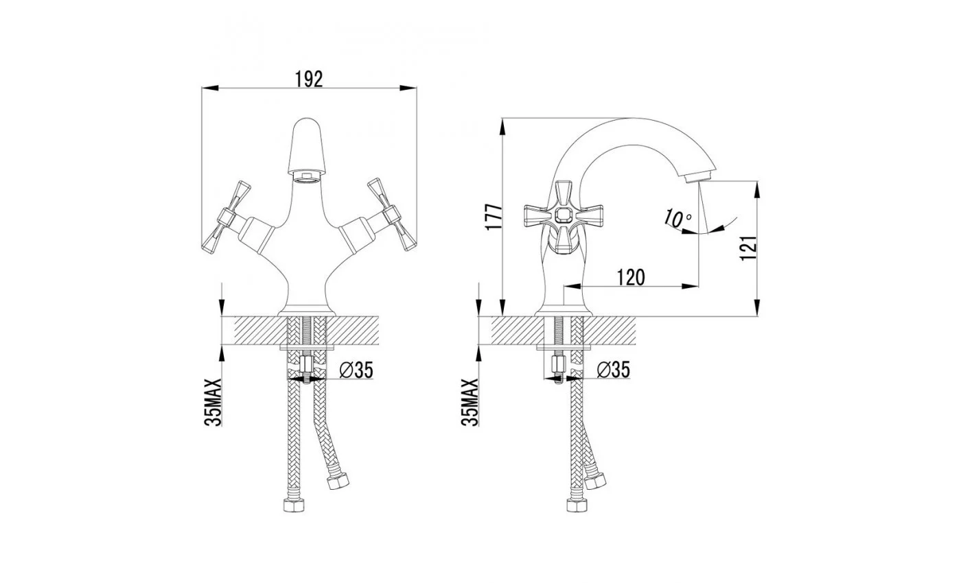 Приобрести lemark смеситель для раковины benefit, двухвентильный, хром lm2506c