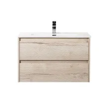 BelBagno Тумба с раковиной KRAFT 90 см, подвесная Rovere Galifax Bianco, белая раковина