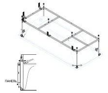 CEZARES Металлический каркас 155х70 см, ECO-155-70-MF-R