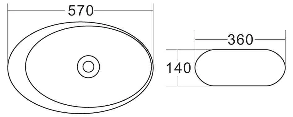 Приобрести belbagno накладная раковина 37х58 см, белая bb1396