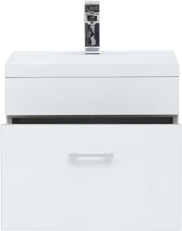 Приобрести aquanet тумба с раковиной верона 50 см, белая (подвесная 1 ящик)
