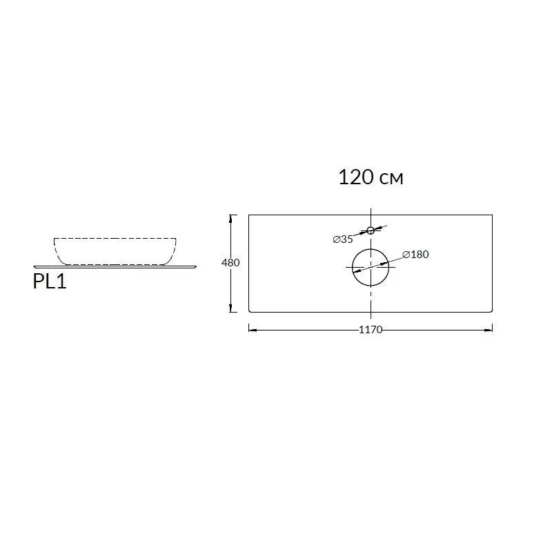 Приобрести столешница kerama marazzi plaza classic риальто 120 см pl1.vt93/120, темно-серый