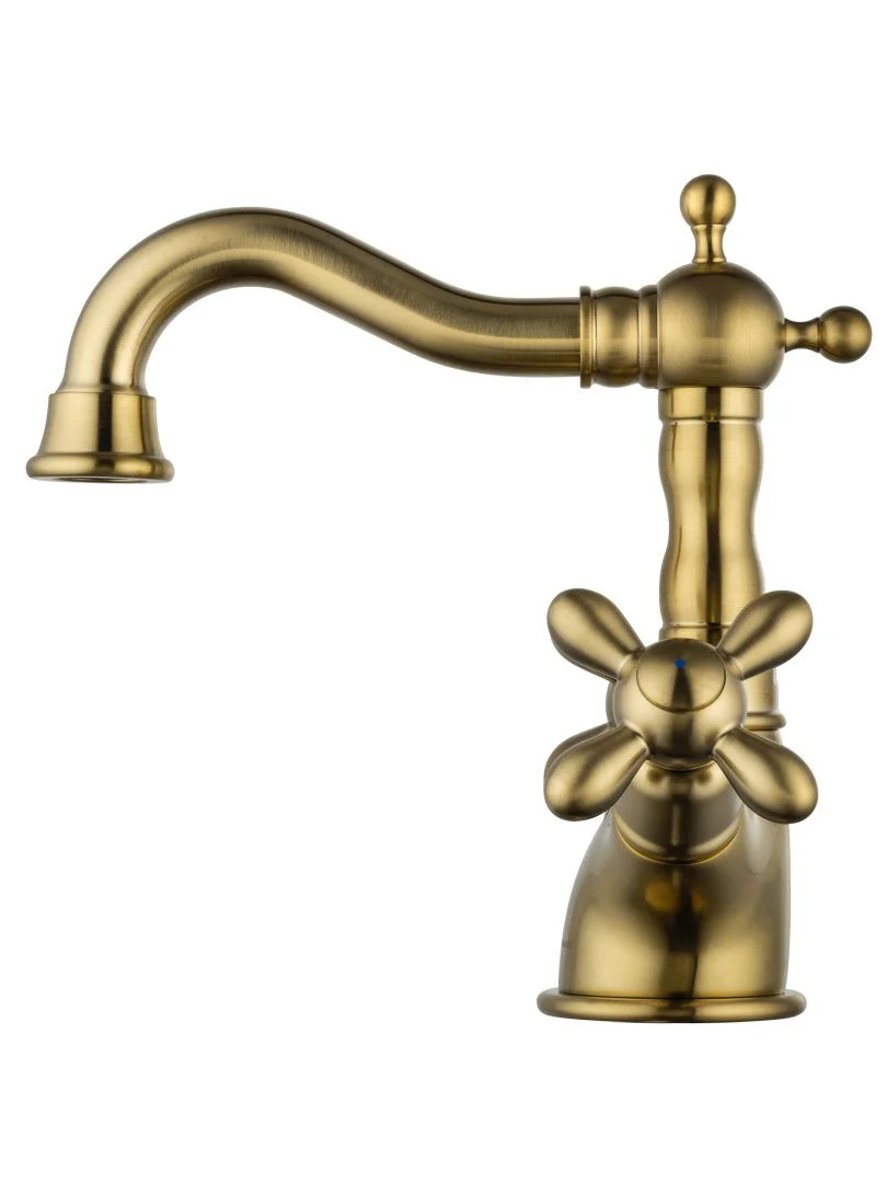 Приобрести смеситель для раковины wonzon & woghand retro, брашированное золото (ww-88139020-bg)