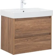 Aquanet Тумба с раковиной Nova Lite 75 см,дуб шоколадный (2 ящика)