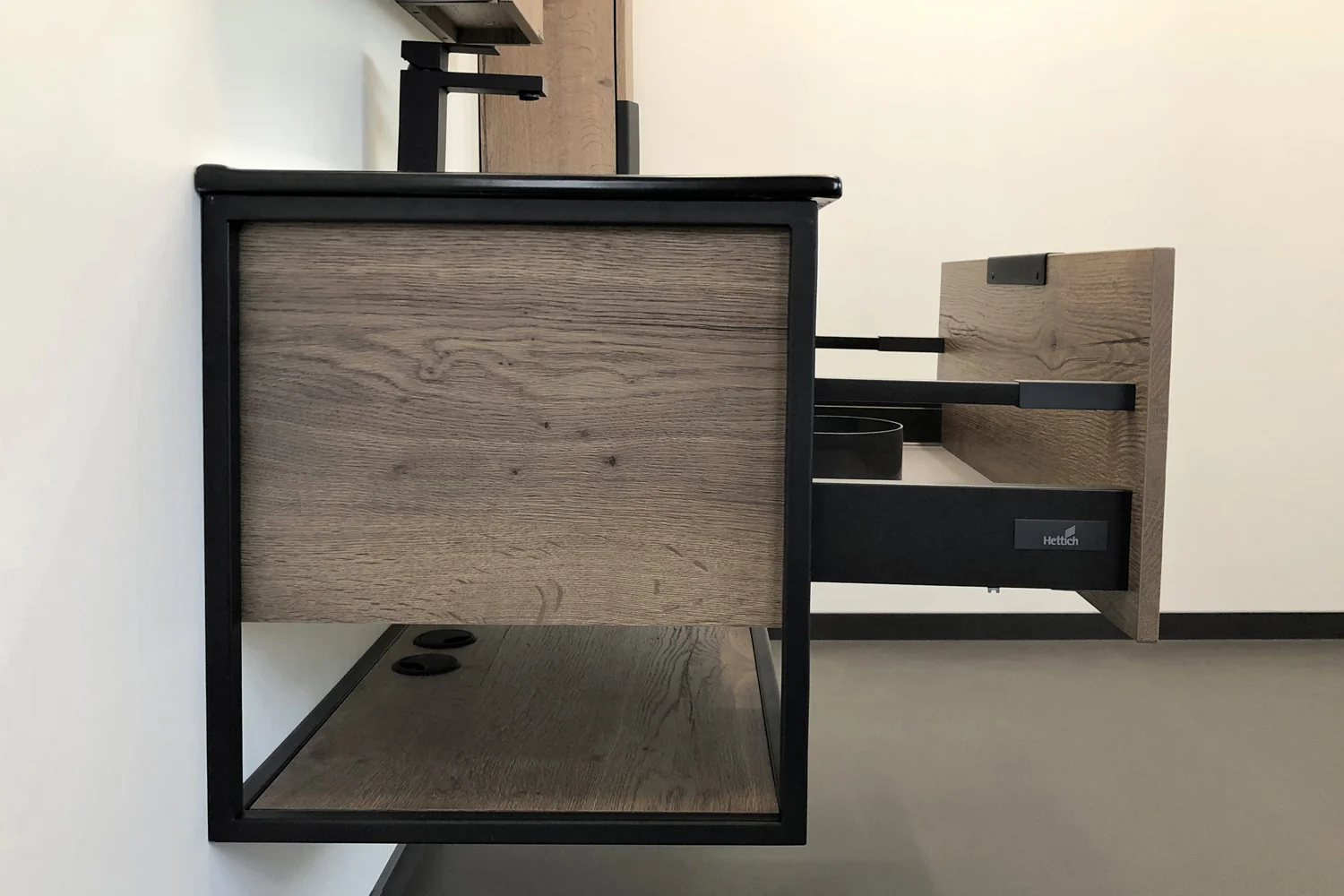 Приобрести сomforty тумба с раковиной "бонн-90" дуб темный, черная раковина