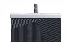 Тумба подвесная с раковиной Velvex Edge 80 см, графит tpEDG.80.1Y-231