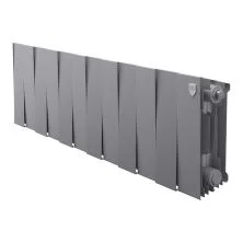Royal Thermo Радиатор биметаллический Pianoforte 200 /Silver Satin ( серебристый ) - 12 секц.