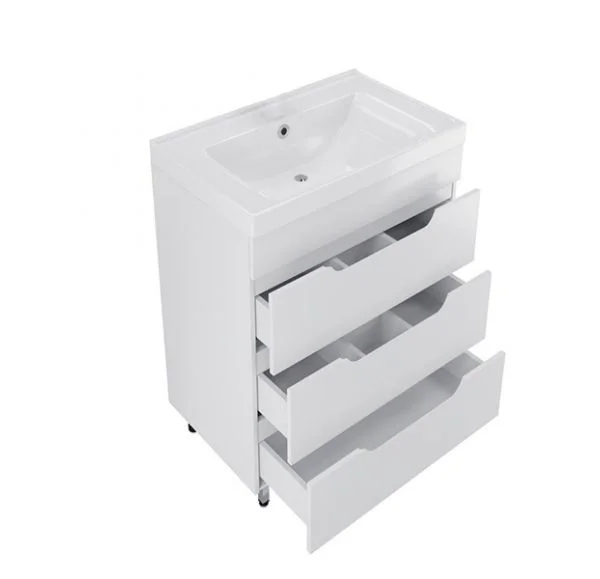 Приобрести mirsant тумба soho quadro, напольная с раковиной 60см с доводчиком