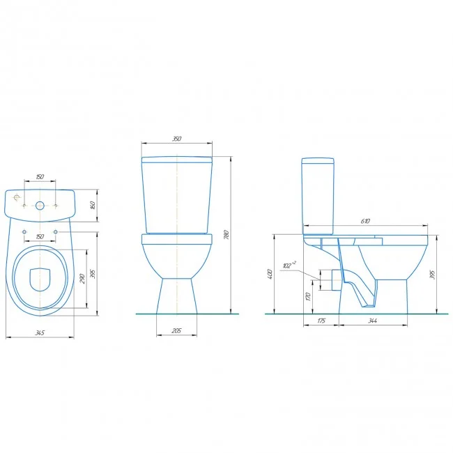 Приобрести rosa унитаз напольный рим, белый, сиденье полипропилен 35406