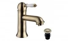 LEMARK Смеситель для раковины Villa с донным клапаном, бронза LM4806B