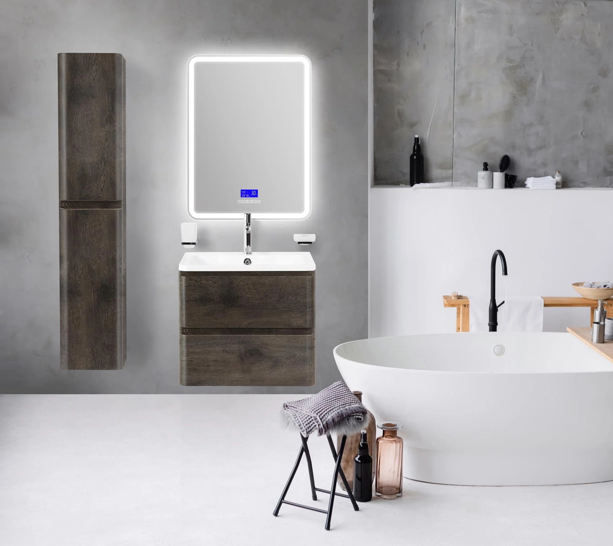 Приобрести belbagno зеркало 60х80 см spc-mar-600-800-led-tch-rad