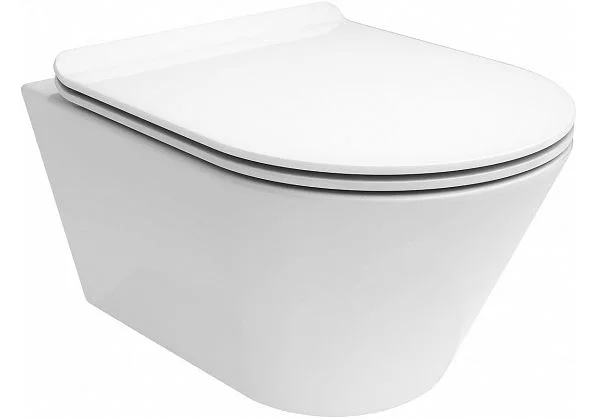 Приобрести подвесной унитаз безободковый kerama marazzi plaza modern plm.wc.02 с тонкой крышкой микролифт