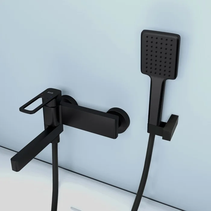 Приобрести iddis смеситель для ванны slide 217мм, черный матовый slibl00i02