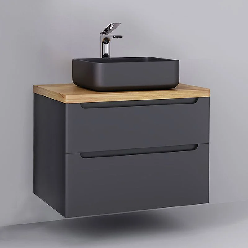 Приобрести jorno тумба подвесная wood 80 см со столешницей светлое дерево, антрацит