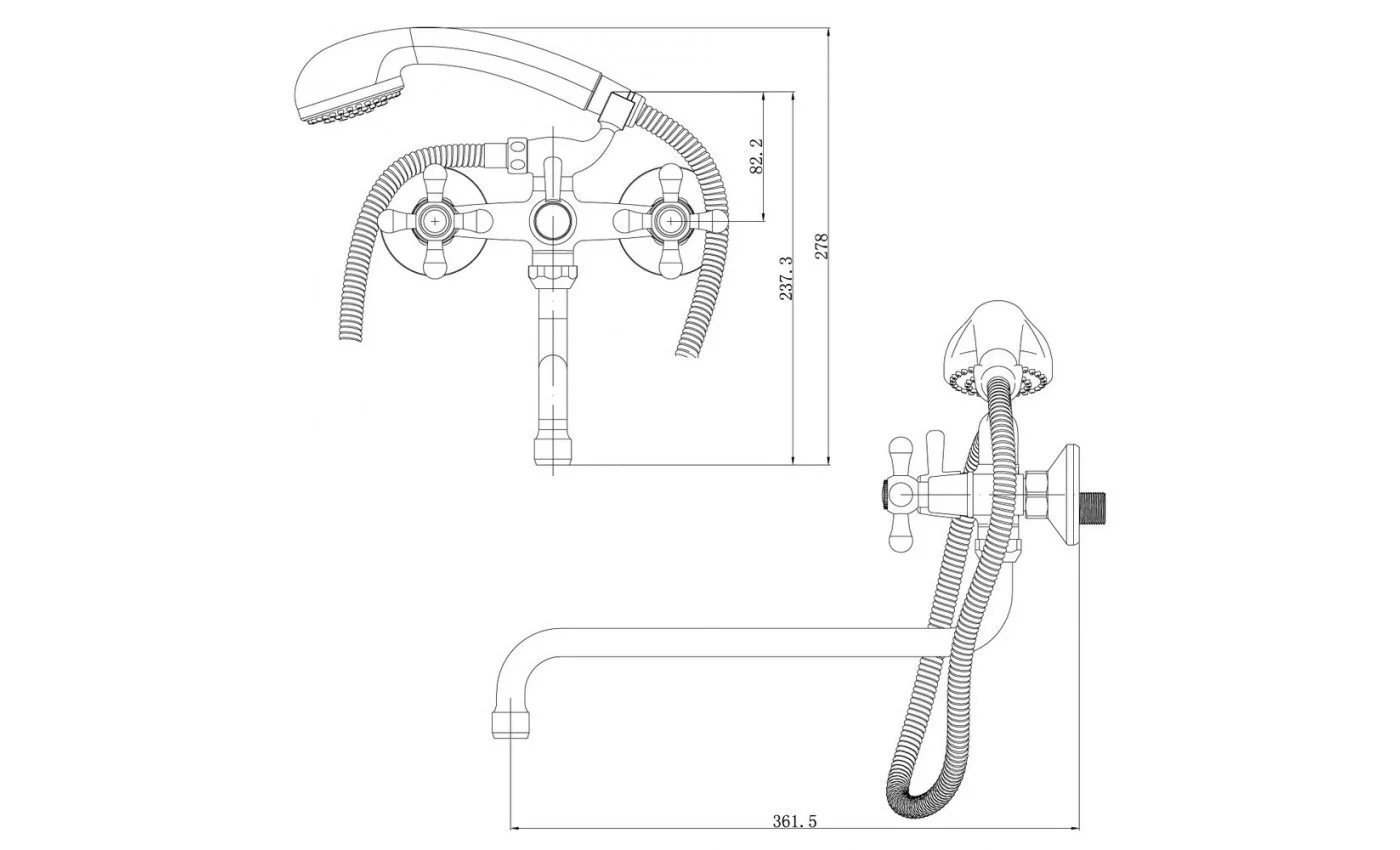 Приобрести lemark смеситель для ванны promotion, двухвентильный, хром lm6041c
