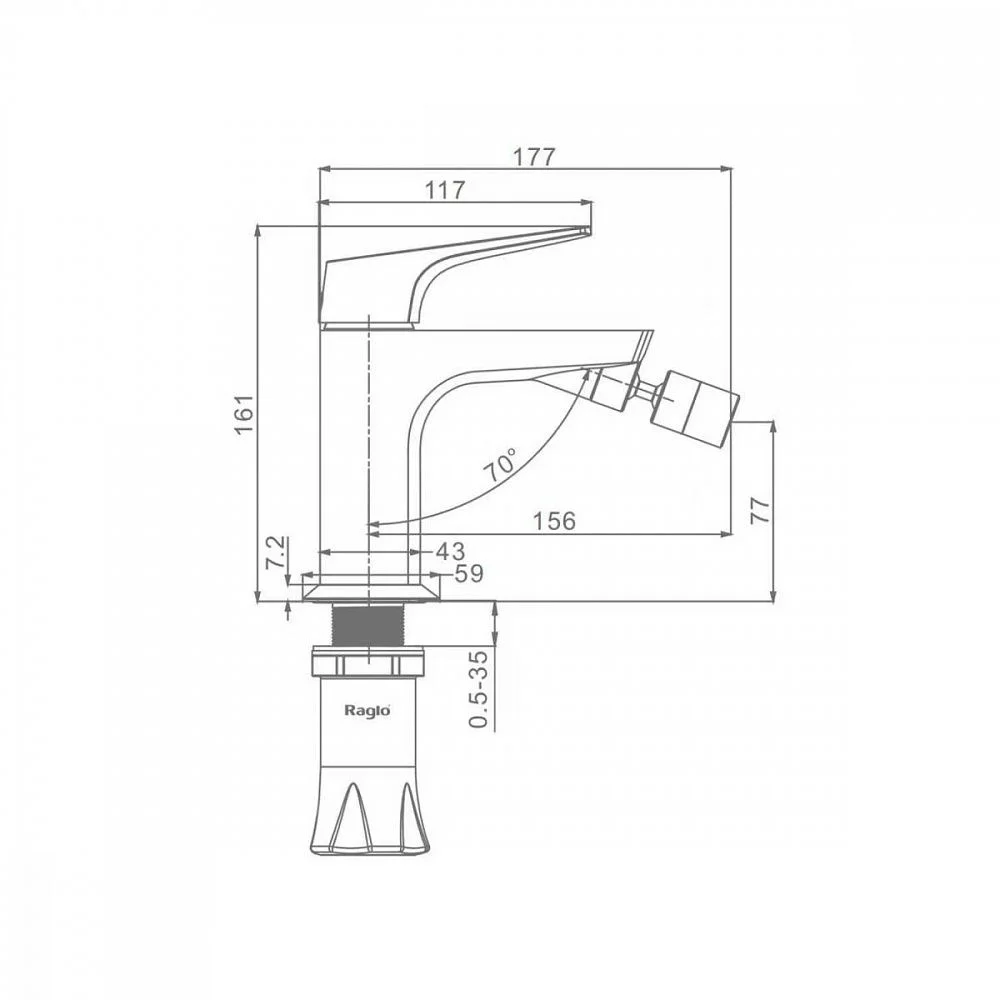 Приобрести raglo смеситель для биде, медь r07.50.33
