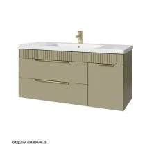 Caprigo Тумба с раковиной MONBAR-Smalty 120 см, правая, зеленая, эмаль