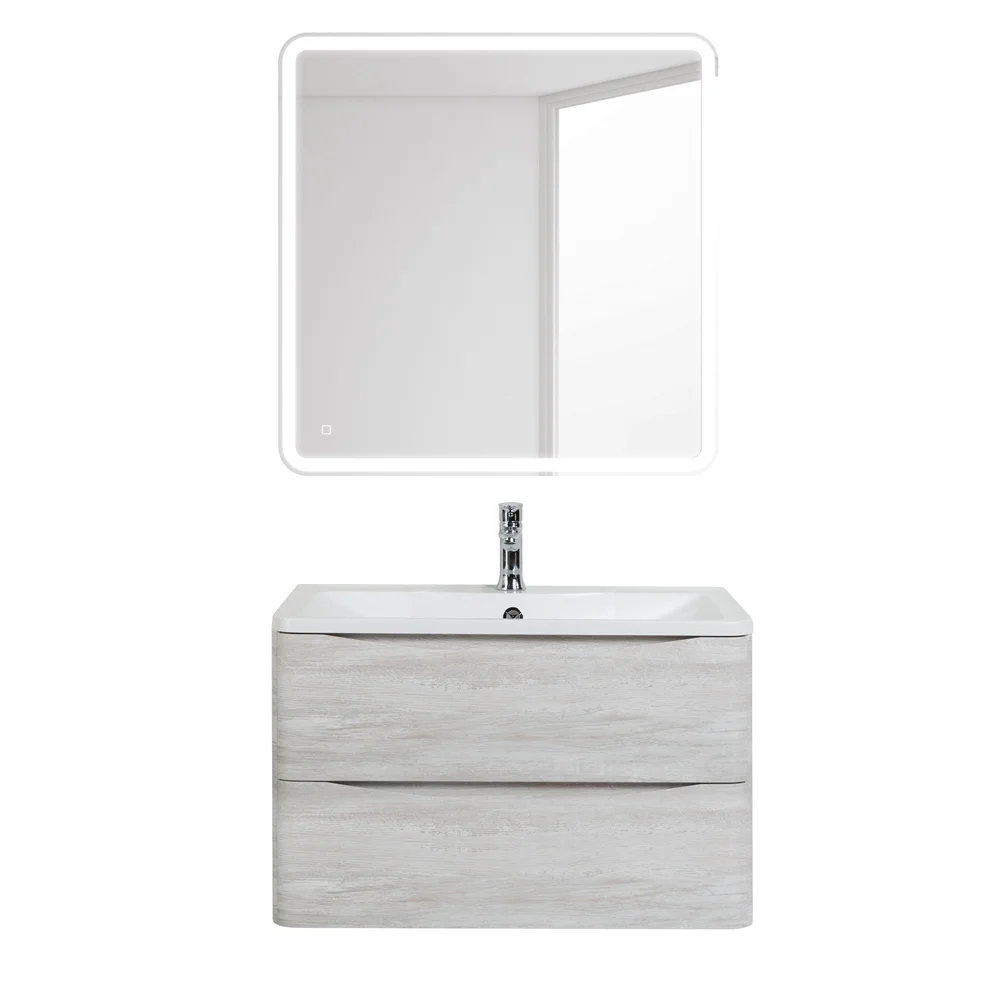 Приобрести belbagno тумба с раковиной acqua 90 см, подвесная rovere vintage bianco, белая раковина