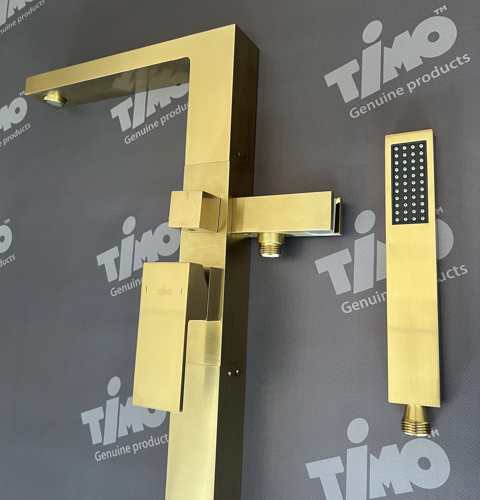 Приобрести смеситель напольный для ванны с душем timo selene 2210/17y-cr золото матовое
