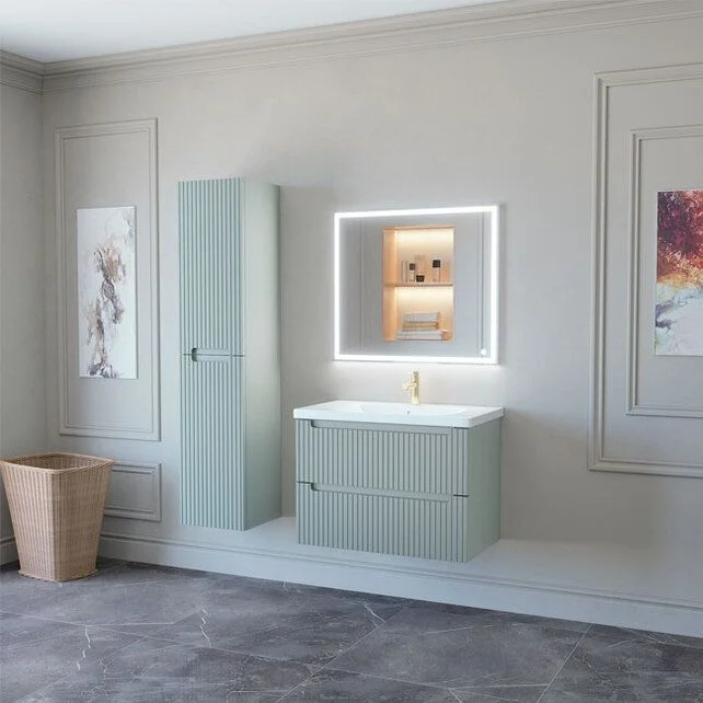 Приобрести caprigo тумба с раковиной termin-smalty stripe 80 см, зеленая, эмаль