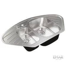 Oulin Кухонная мойка 96х51 см, сатин Oulin OL-310