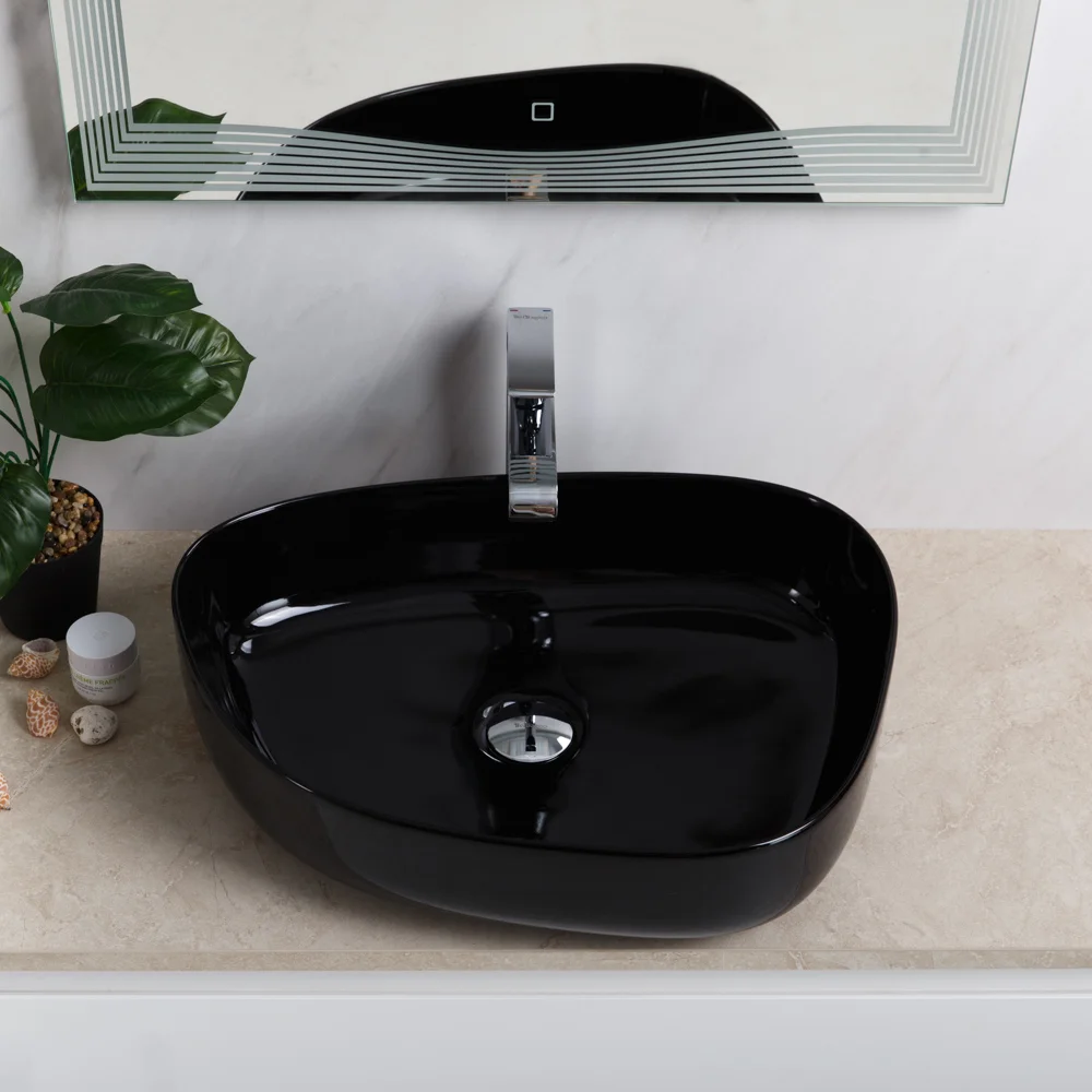 Приобрести belbagno накладная раковина 41х54 см, черная bb1435-nero