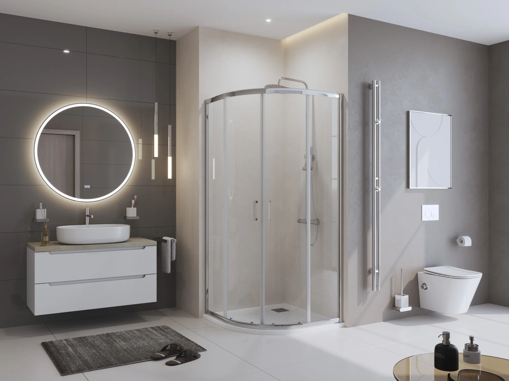 Приобрести belbagno душевой поддон 90х90 см, искусственный мрамор, сифон uno tray-mr-uno-r-90-550-35-w-cr