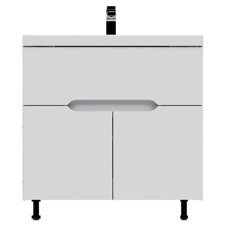 Приобрести mirsant тумба напольная soho quadro light 80 см с раковиной deept-80 ут000076259