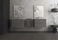 Cezares Тумба подвесная с раковиной TIFFANY 75 Grigio Nuvola, серая 55242