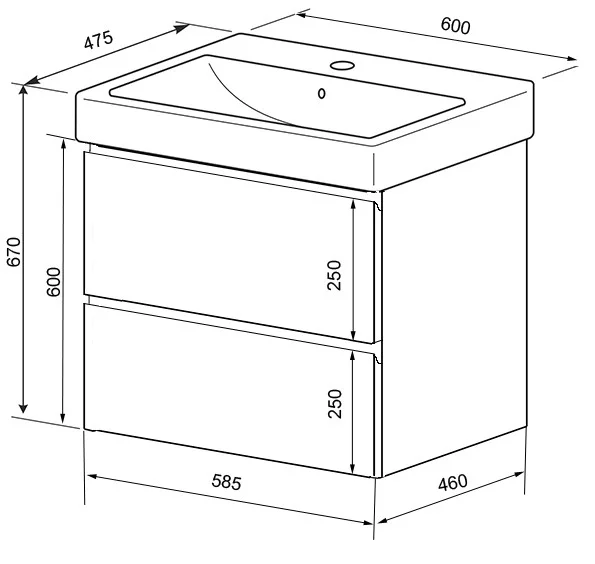 Приобрести azario тумба подвесная с раковиной мила 60х67см. белая, cs00080140
